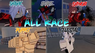 All Race Showcase [Shinobi, Shark, Celestial, Puppet, Snake] Shinobi Life 2 | Roblox