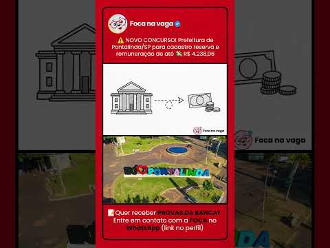PREFEITURA DE PONTALINDA/SP: PROCESSO SELETIVO NO INTERIOR PAULISTA!