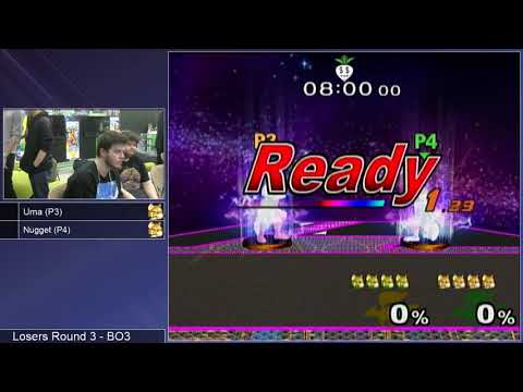 SG 20.6 SSBM - Uma (Green Fox) vs. Nugget (Default Fox) - Melee LR3