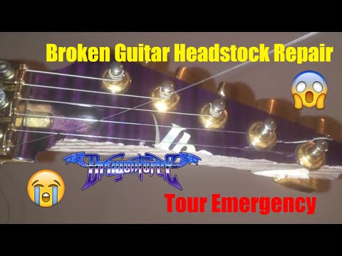 DragonForce Herman Li Broken Guitar Headstock Repair
