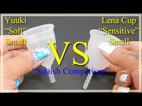 Yuuki Soft Sm vs Lena Sensitive Sm "Squish" - Menstrual Cups