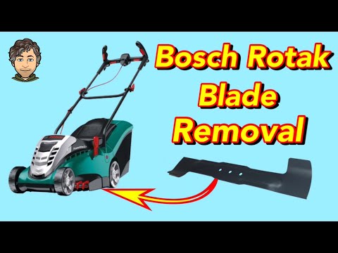 Bosch Rotak Lawnmower ( Blade Removal & Reinstall ) Also Sharpening Info