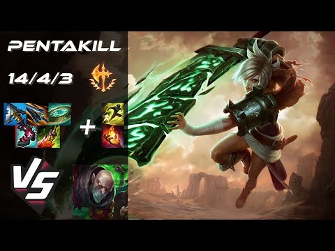 TOP Riven vs Singed [PENTAKILL] - EU Grandmaster Patch 25.24