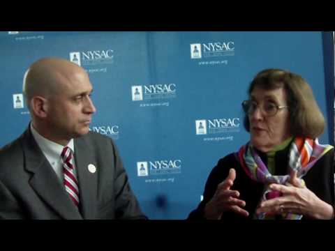 NYSAC Executive Director Stephen Acquario and Genesee County Legislator Mary Pat Hancock