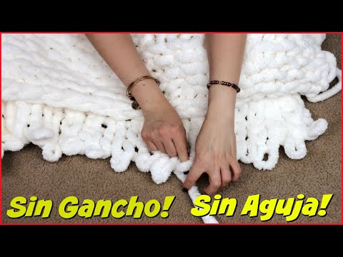 💕HOW TO KNIT A BLANKET WITHOUT A NEEDLE OR HOOK