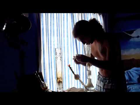 WS Series Messias Illusion Ice - Double Tree Perc w. G-Spot Ashcatcher Bong Hit