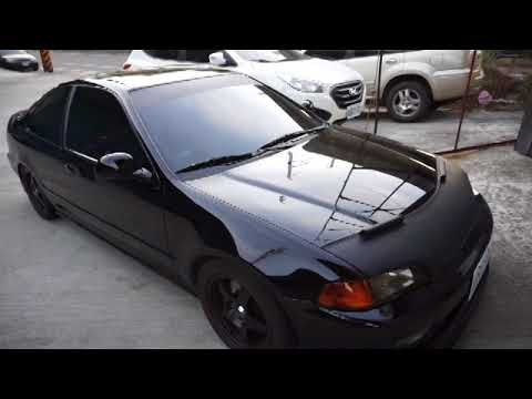 EXTREME SPOILER // PAINTED Honda CIVIC 5TH COUPE 1992-1995 EJ1/2 ROOF & TRUNK SPOILER