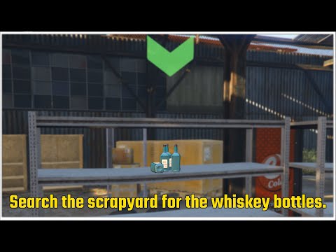 Search the scrapyard for the whiskey bottles - GTA Online Money Fronts Liquid Market Mission