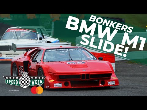 Crazy 700bhp BMW March M1 slides at icy Goodwood