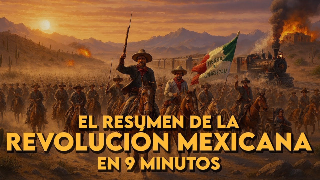 ✅ La REVOLUCIÓN MEXICANA en 9 minutos | La revolución de Emiliano Zapata, Pancho Villa y muchos más
