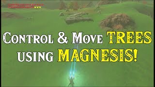 Control & Move TREES using MAGNESIS! Link's Bazaar! In Zelda Breath of the Wild