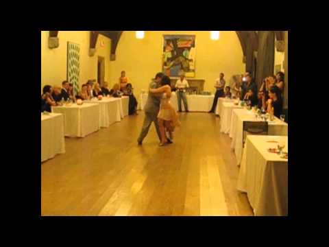  Daniel Nacucchio  and  Cristina Sosa  are  dancing  to  the  tango  "  Te Aconsejo Que Me Olvides  "