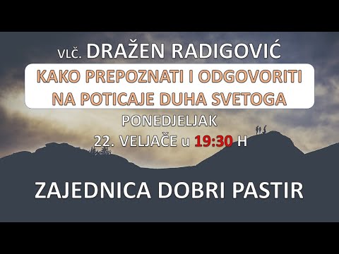 Vlč. Dražen Radigović  - Kako prepoznati i odgovoriti na poticaje Duha Svetoga - 22.02.2021. ZDP
