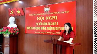 Ủy ban MTTQ Việt Nam phường Tam Điệp: Sơ kết công tác quý I, triển khai nhiệm vụ quý II năm 2026