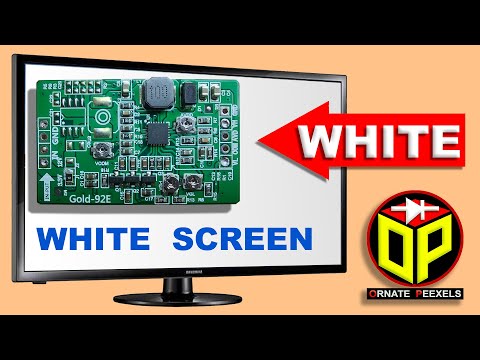 White screen problem on LED TV. No picture on the screen, no graphics.VGL & VGH supply missing