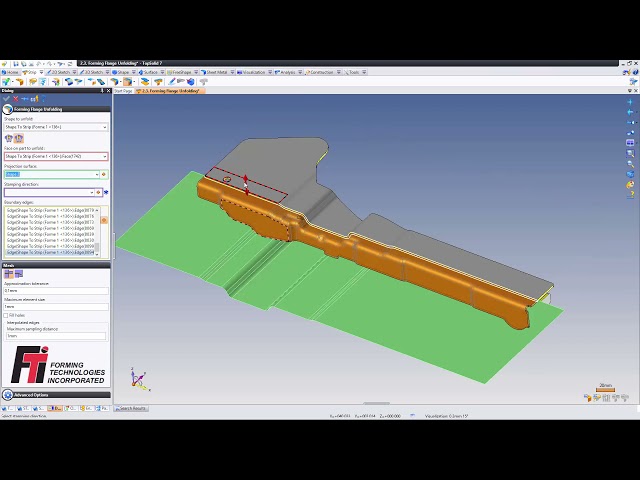 TopSolid'StripDesign 7: Forming Flange Unfolding