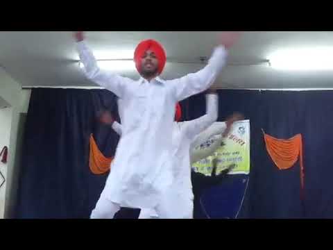 BHANGRA PERFORMANCE BY JANMEET SINGH AND FRIENDS JNV FEROZEPUR ON REGIONAL GIRLS KABBADI CLOSING