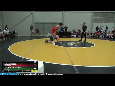 285 Lbs Round 4 (6 Team) - Aidan Miller, Texas B Vs Austin Anderton, Arkansas Df61