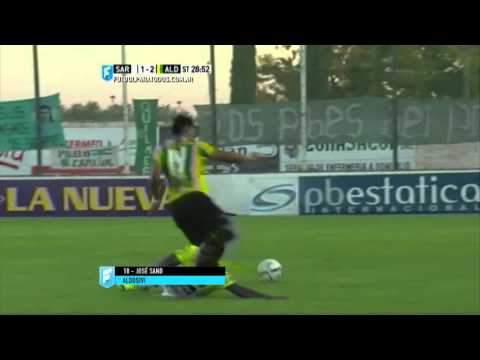 Gol de Sand. Sarmiento 1 - Aldosivi 2. Fecha 3. Primera División 2015. FPT.