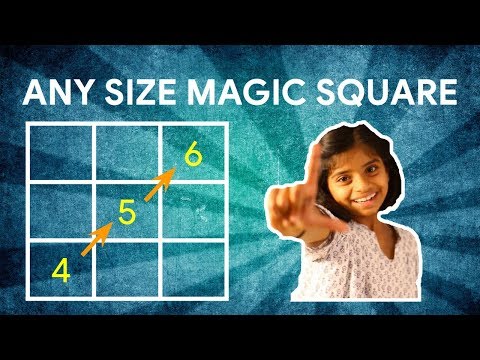Any Size Magic Square - Simple Three Step Method #LearnWithDiva