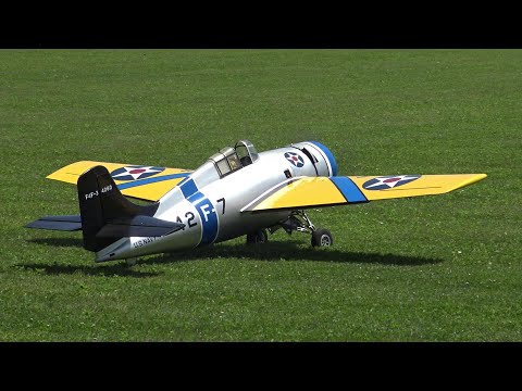 RC Warbird Grumman F4F Wildcat Scale Model Aircraft Warbird meeting Oberkulm