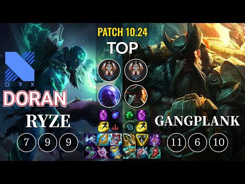DRX Doran Ryze vs Gangplank Top - KR Patch 10.24