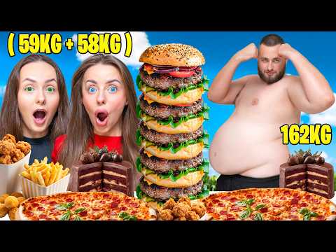Kto zje więcej? DWIE GRUBE VS CHUDY!