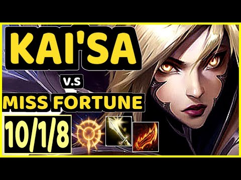 DOUBLELIFT (KAI'SA) vs MISS FORTUNE - 10/1/8 KDA BOTTOM ADC CHALLENGER GAMEPLAY - NA
