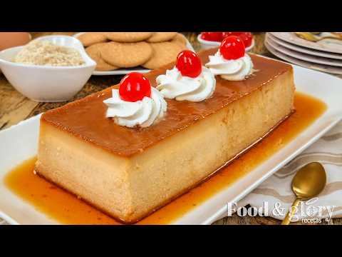 ❤️ ¡3 Capas de Pudin Que Es Pura Dulzura! 🍮 Flan de Almendras y Galletas