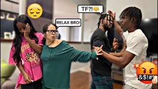 HITTING MY GIRLFRIEND INFRONT OF MY BROTHER AND HIS WIFE!! *EPIC REACTION*
