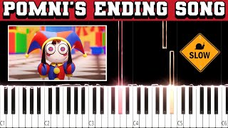 THE AMAZING DIGITAL CIRCUS (Beginner/Super Easy) Slowed Piano Tutorial (Free Sheet Music + MIDI)