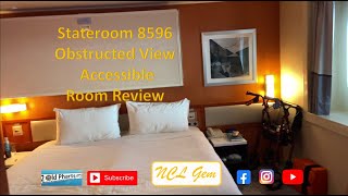 NCL Gem - Panama Canal B2B 2024 - Room Review - Room 8596 Obstructed View Accessible Stateroom.