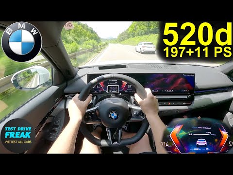 2025 BMW 520d Touring xDrive (G61) 🚀  Top Speed POV + Diesel Consumption | Autobahn No Speed Limit