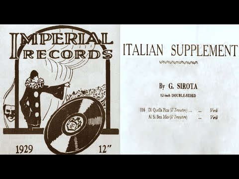 Gershon Sirota - Di quella pira (Zonophone, 1922)