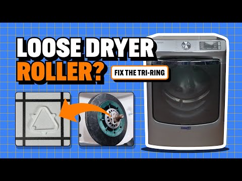 How to Replace Roller Support Tri-Ring on Whirlpool Maytag Kenmore Amana Dryers part # WPW10512946
