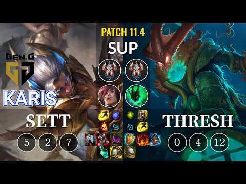 GEN Karis Sett vs Thresh Sup - KR Patch 11.4