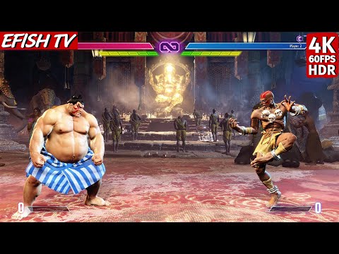 E. Honda vs Dhalsim (Hardest AI) - Street Fighter 6 | 4K 60FPS HDR