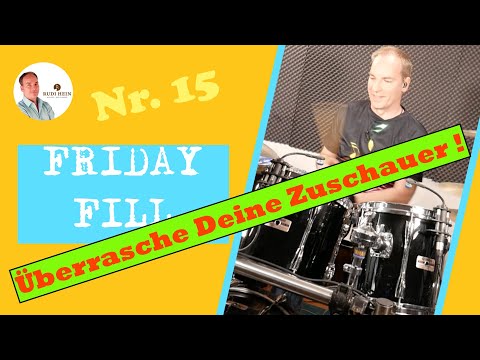 Friday-Fill Nr.15 - Überrasche Deine Zuschauer! Fill fürs Auge ;-) Schlagzeug lernen mit Rudi Hein