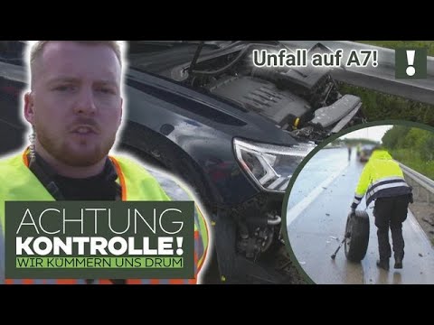 Rettungsgasse bitte! 🚨 PKW knallt in Leitplanke und verliert VORDERRAD! | Achtung Kontrolle