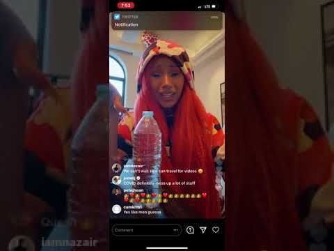Cardi B goes live n talks about stealing the song Up from Mir pesos Mir fontane