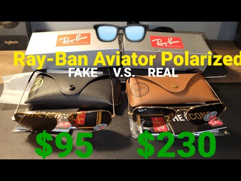 DON'T Get Scammed! REAL v.s. FAKE Ray-Ban Aviators Polarized- Detailed Review