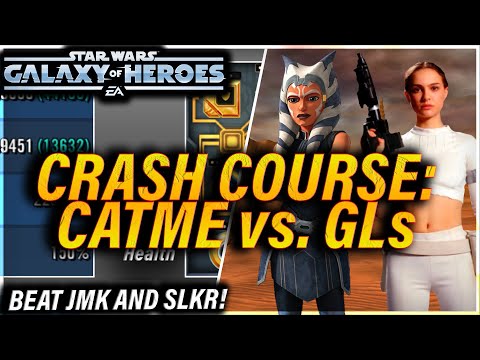 CATME DESTROYS FULL JMK AND SLKR SQUADS || CRASH COURSE 7 #swgoh #starwars #galaxyofheroes