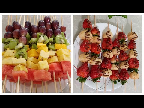 2 Ways Fruits Sticks | Rainbow Fruits Skewers | Fruits...