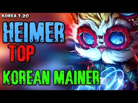 Korean Diamond Heimer mainer plays Heimerdinger top v Illaoi matchup - Korea 7.20