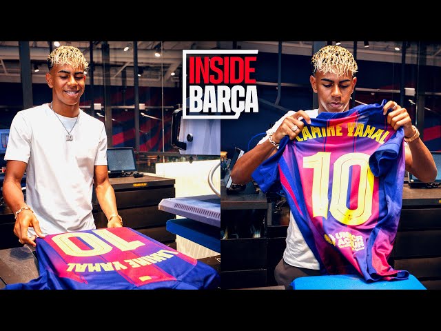 Vídeo relacionado con MOCIWORLD - FC Barcelona - Moneda edición Especial con Escudo y Retrato en Relieve de Lamine Yamal, acompañado del número 10 y su Firma grabada - Coleccionable - Dorada - Producto Oficial