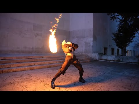 Rope dart fire flow 🔥 Olivia Verner | Equipment by Dark Monk