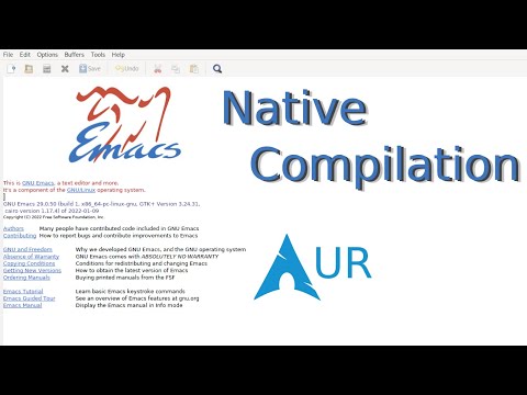 Building Emacs with Native Compilation and libgccjit from the AUR
