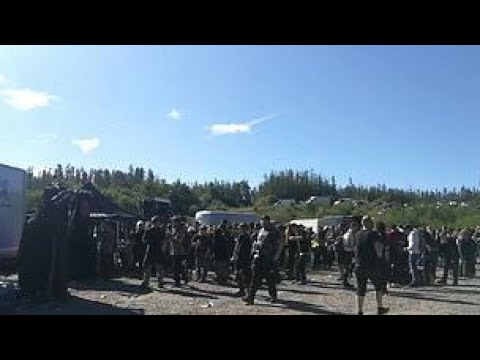 Three thousand people descended on a mountain village for an illegal rave