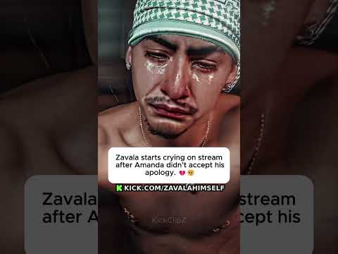 Zavala starts crying on stream after Amanda didn’t accept his apology. 💔🥺 #zavala