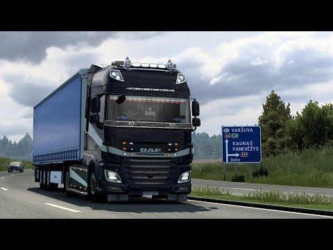 ETS2 1.46 | DAF XF SuperSpace Euro 6 | 🇵🇱 Bialystok- 🇱🇹 Vilnius 281km (Scari turnate 22t)